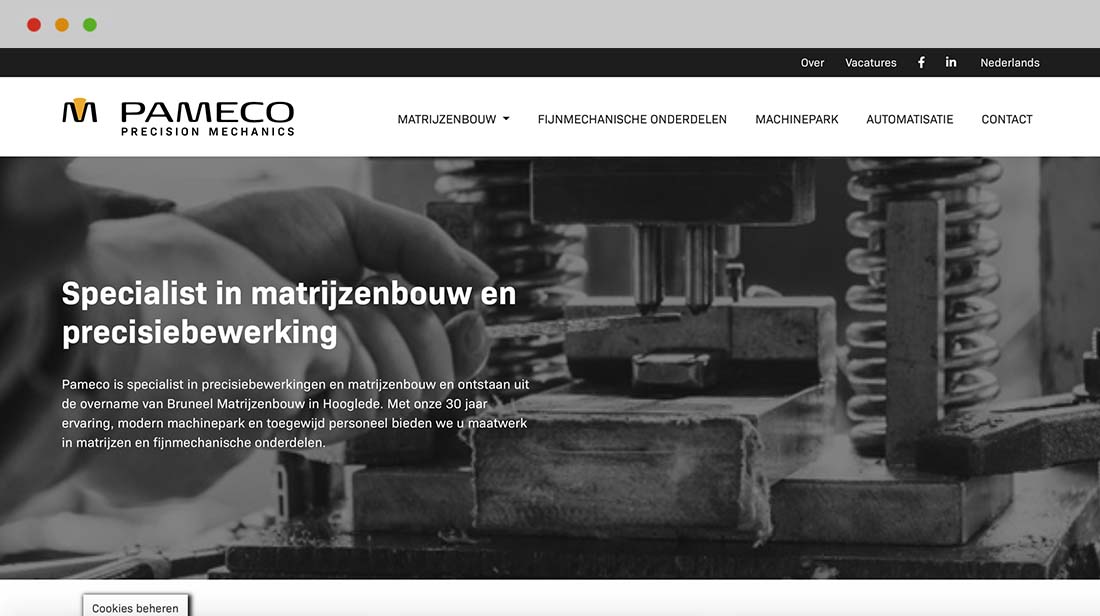 logo ontwerp voor Pameco matrijzenbouw te Hooglede