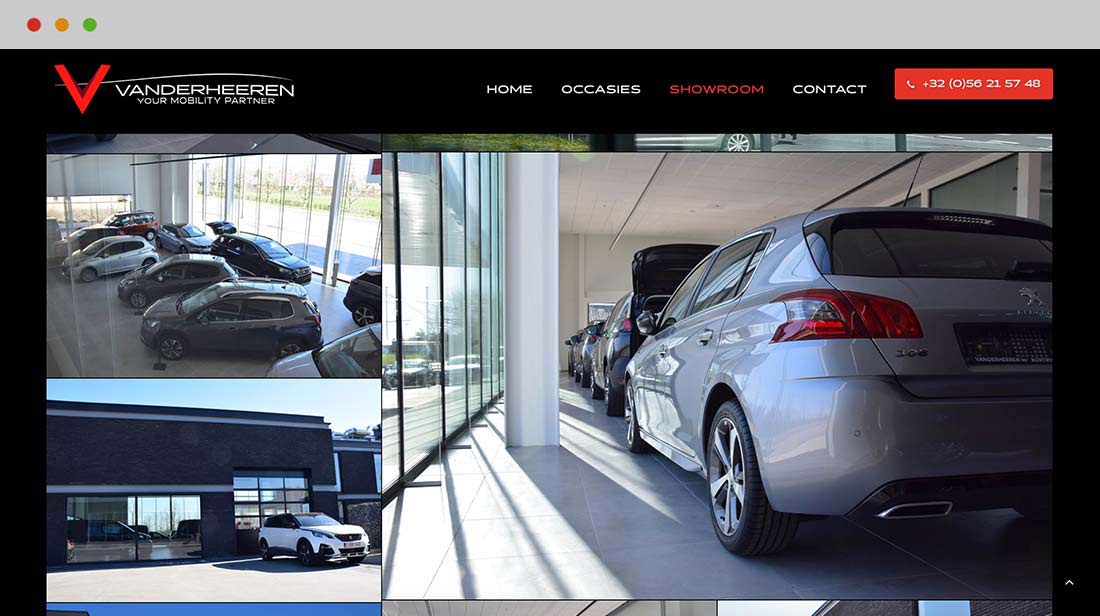 webdesign voor Garage Vanderheeren te Kortrijk