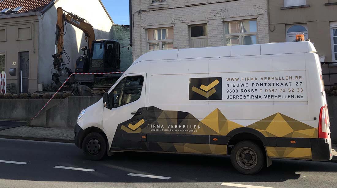 webdesign voor Firma Verhellen grondwerken te Ronse