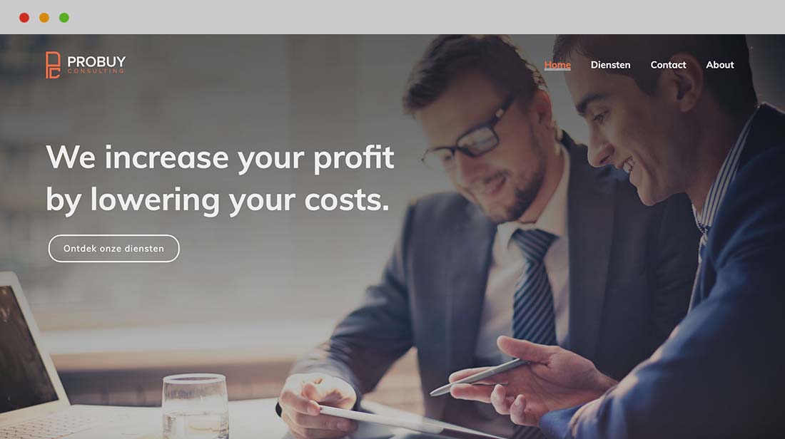 webdesign voor ProBuy Consulting te Asse